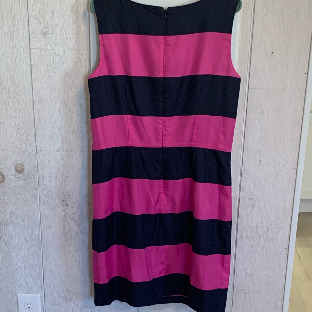 Banana Republic Women’s Halter Sheath Dress Sz 14  Colorblock Y2K Office Siren - Picture 2 of 5